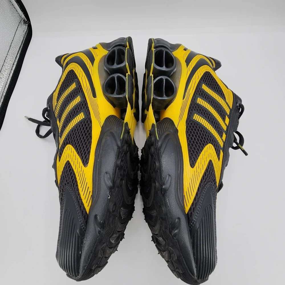 Adidas ZX 8000 PB Running Shoes Mens 12 Dark‎ Gray Yellow Bounce Sole Sneakers